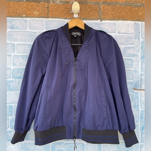 GSTQ Convertible Baseball Jacket Cape Size small In Midnight . - Picture 2 of 16
